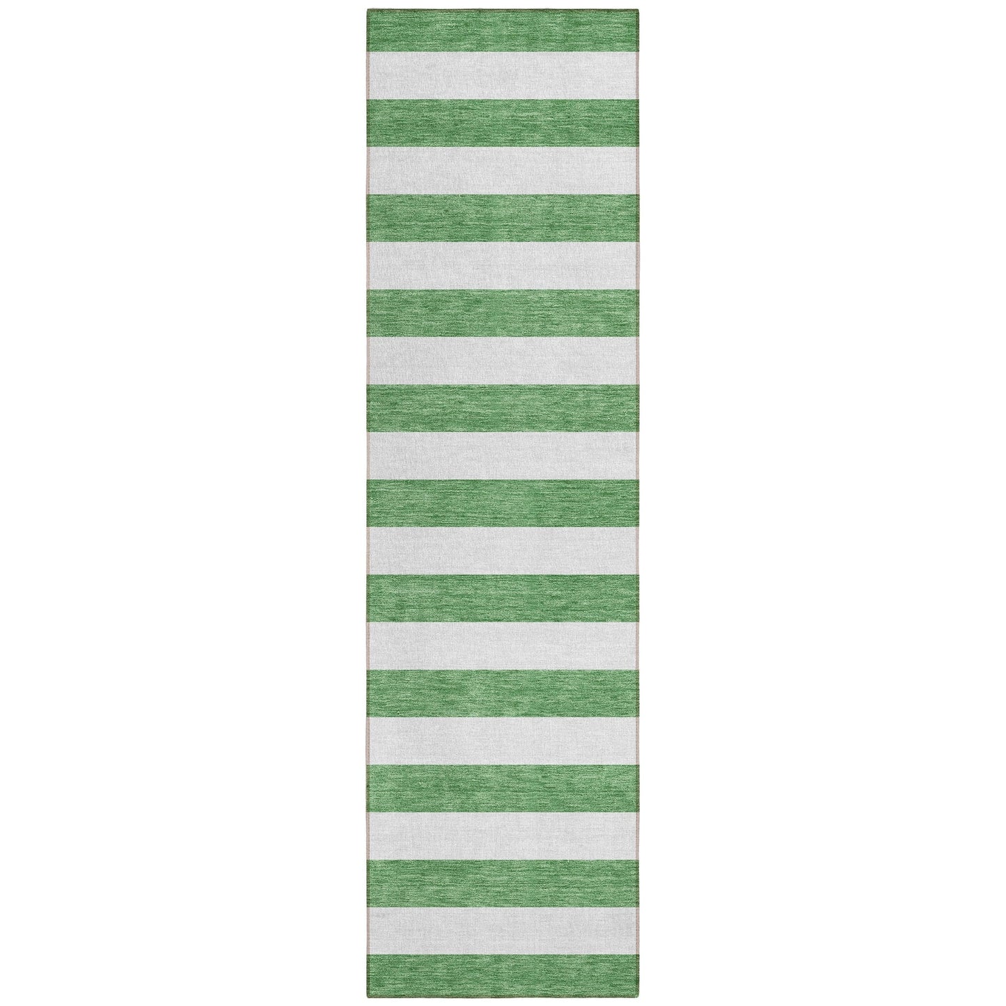 Machine Washable Indoor/ Outdoor Cabana Stripe Chantille Rug