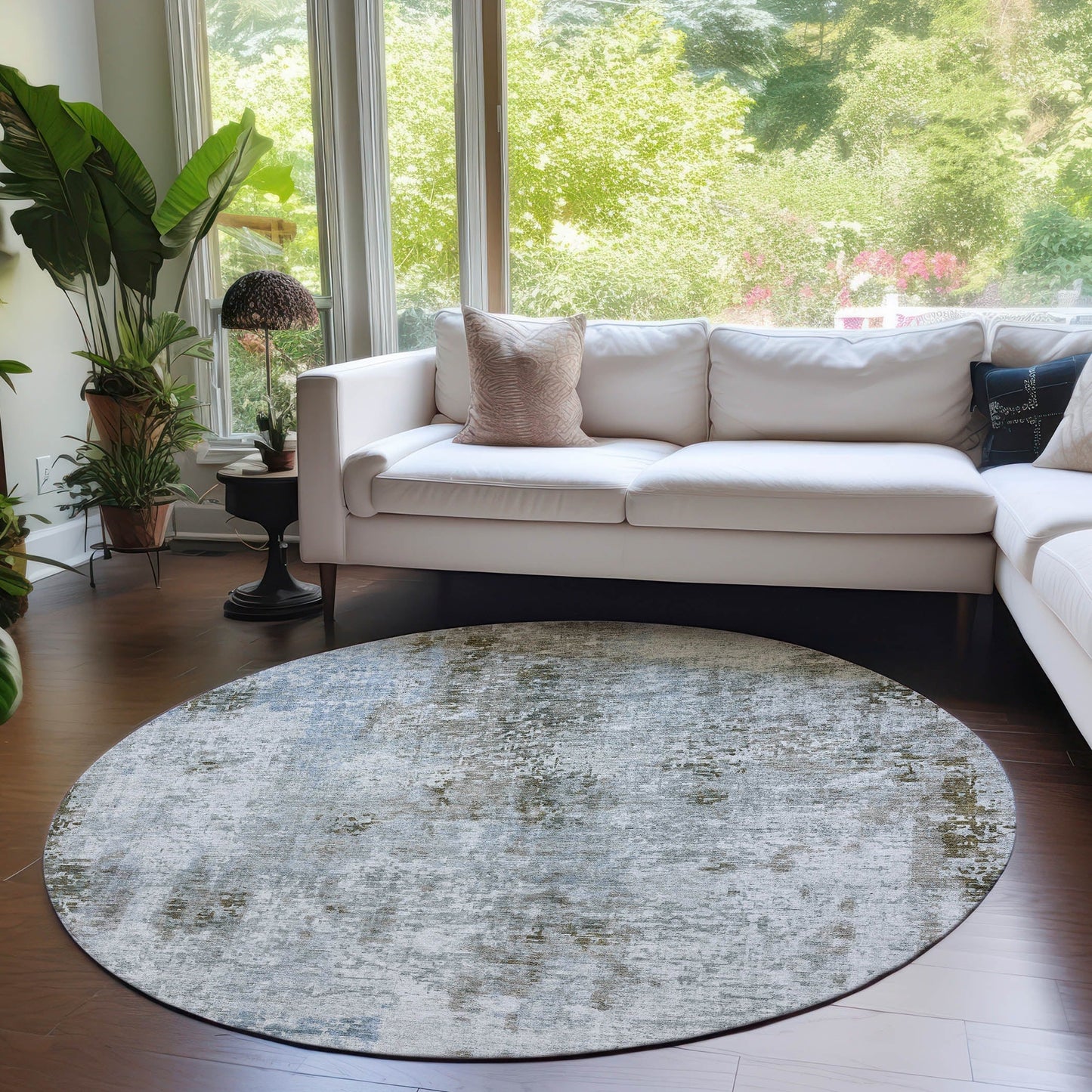 Tapis moderne abstrait Chantille lavable en machine pour intérieur/extérieur