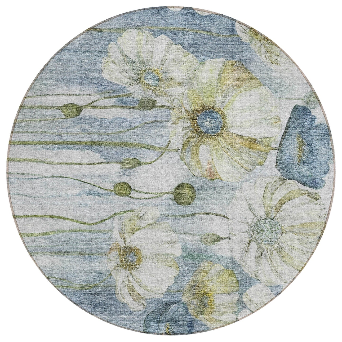Tapis floral moderne Chantille lavable en machine pour intérieur/extérieur