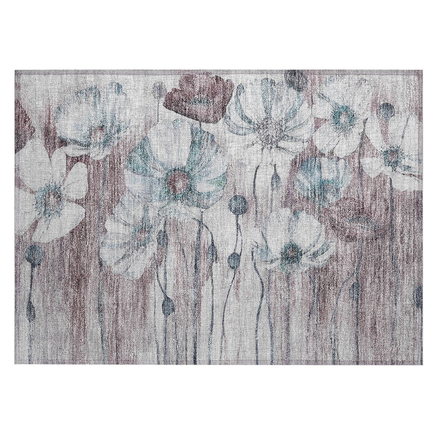 Tapis floral moderne Chantille lavable en machine pour intérieur/extérieur