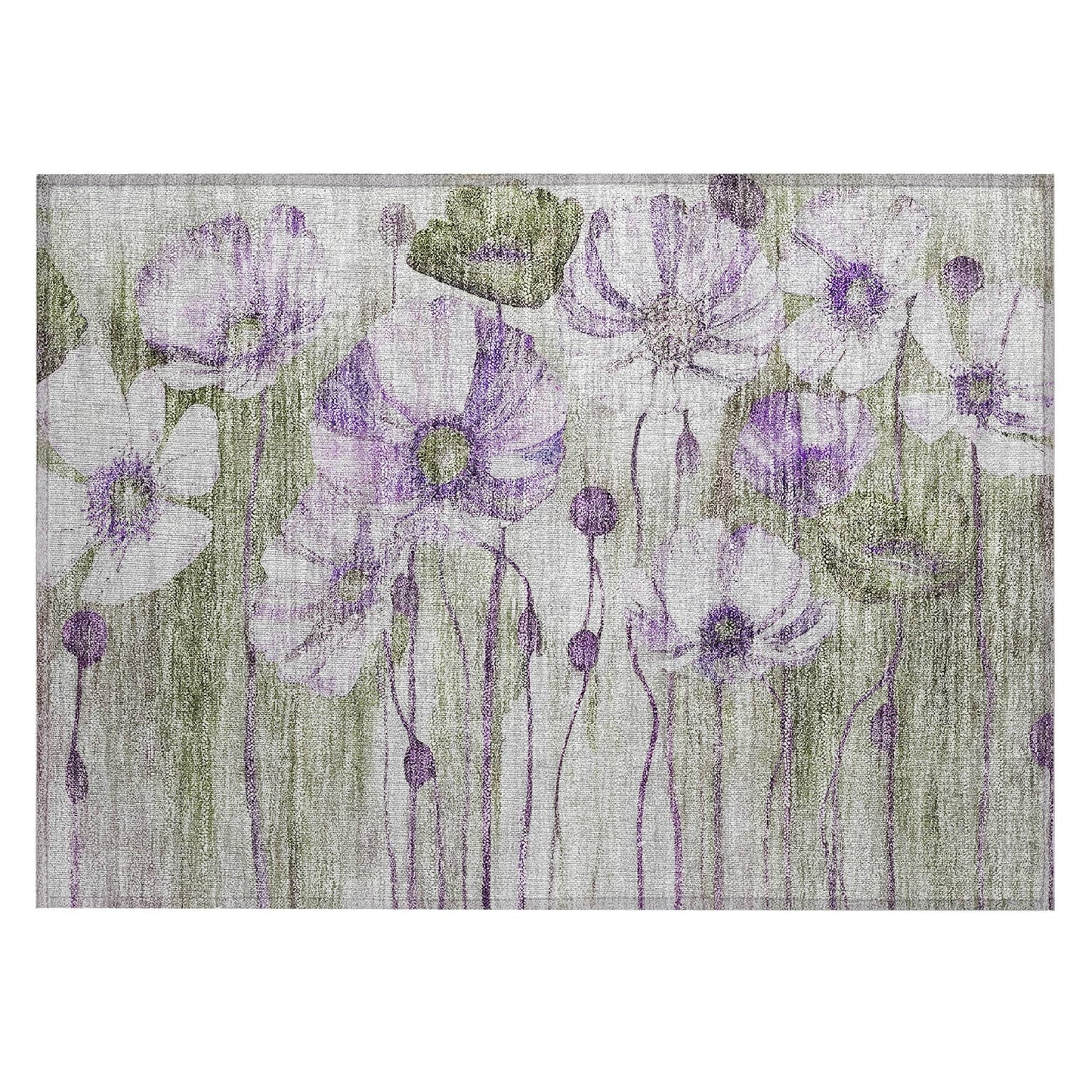 Tapis floral moderne Chantille lavable en machine pour intérieur/extérieur