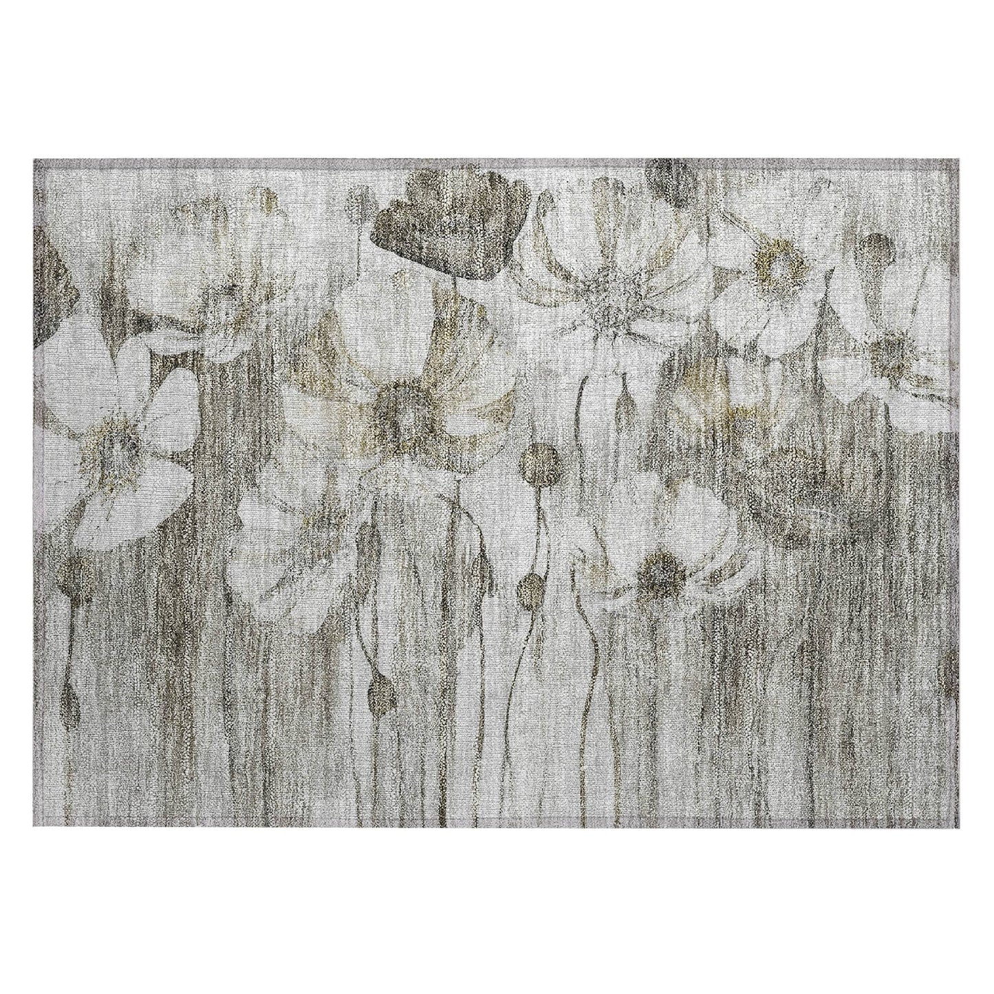 Tapis floral moderne Chantille lavable en machine pour intérieur/extérieur