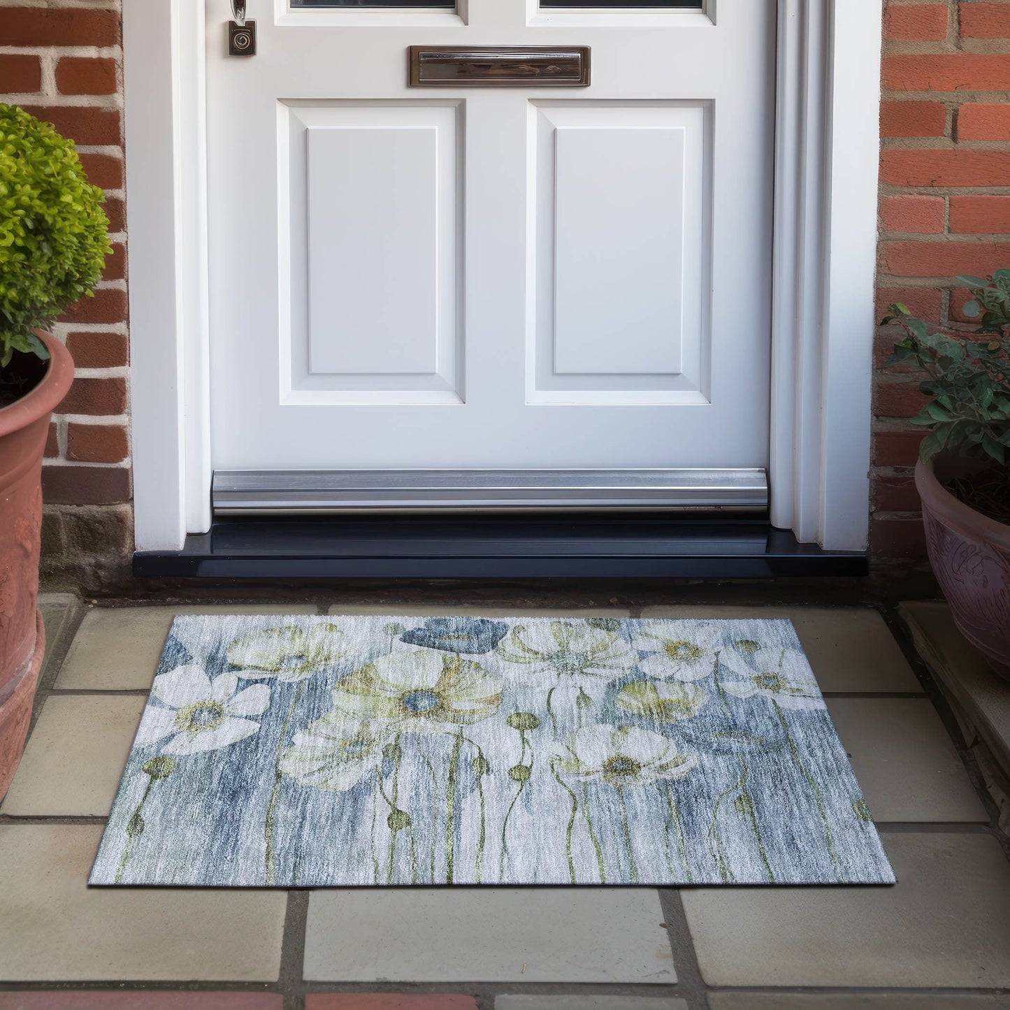 Tapis floral moderne Chantille lavable en machine pour intérieur/extérieur