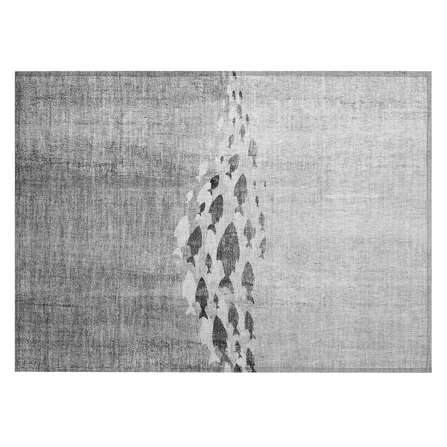 Tapis Chantille moderne Sea Life lavable en machine pour intérieur/extérieur