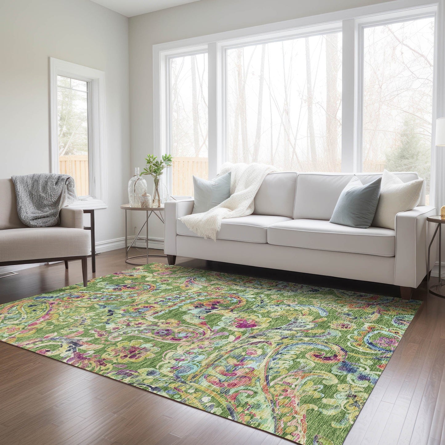 Tapis traditionnel Chantille lavable en machine pour intérieur/extérieur