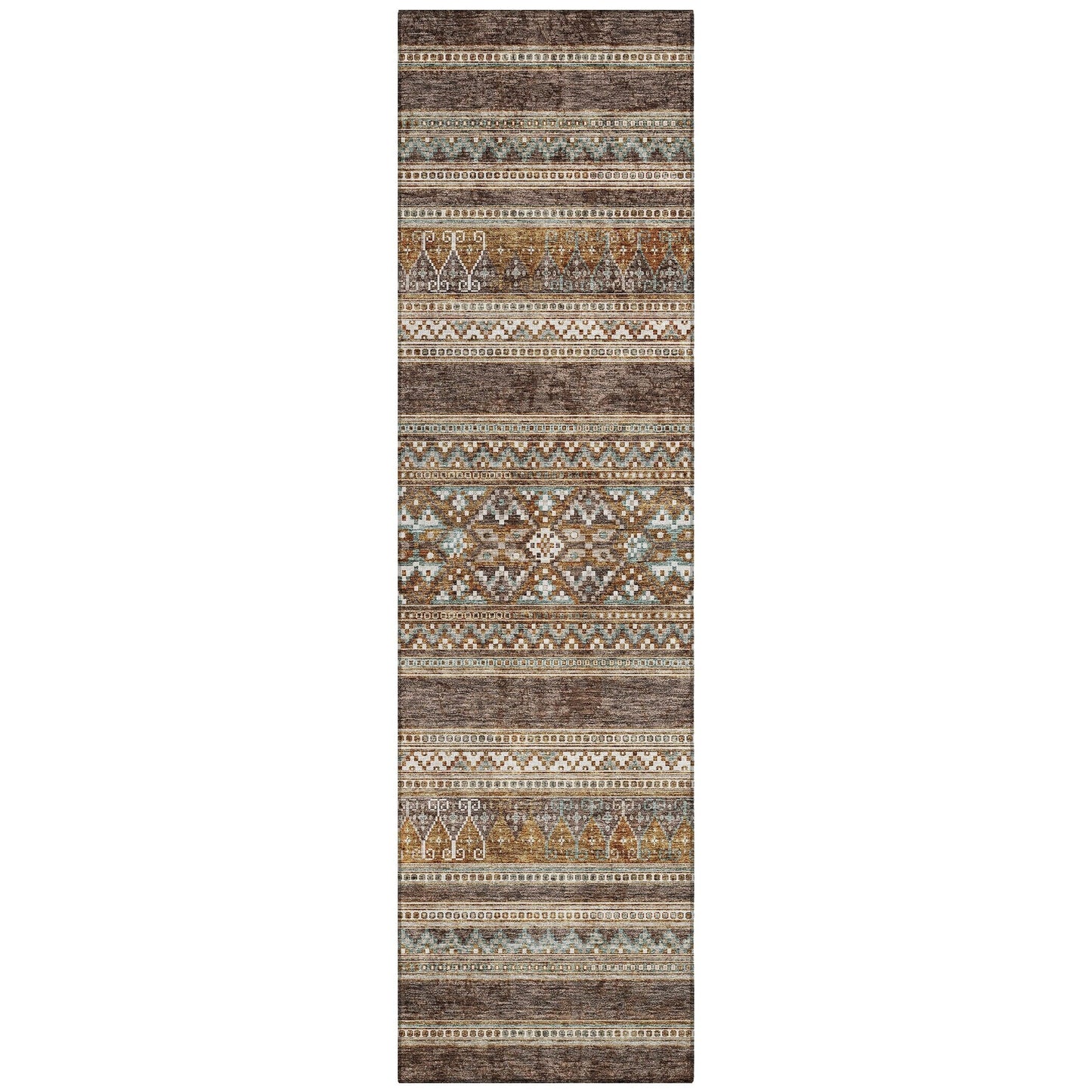 Tapis Chantille Tribal Boho lavable en machine pour intérieur/extérieur