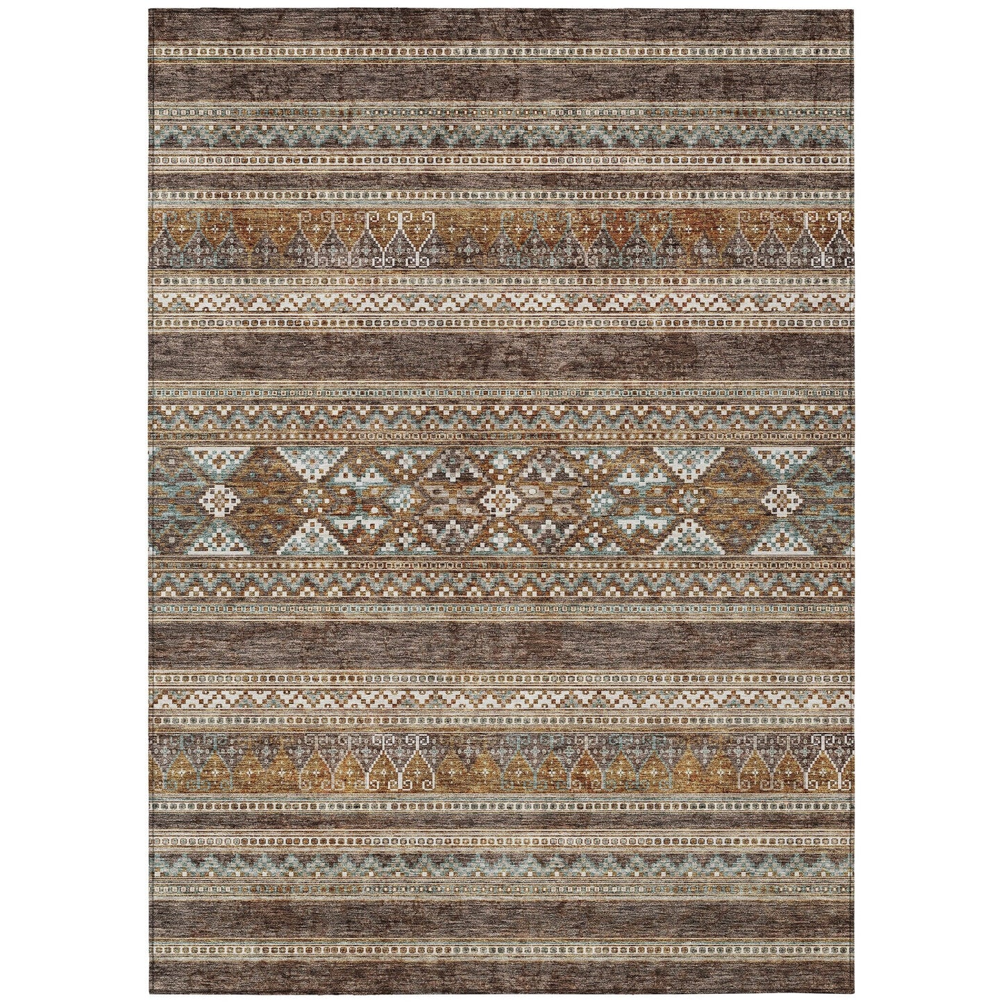 Tapis Chantille Tribal Boho lavable en machine pour intérieur/extérieur