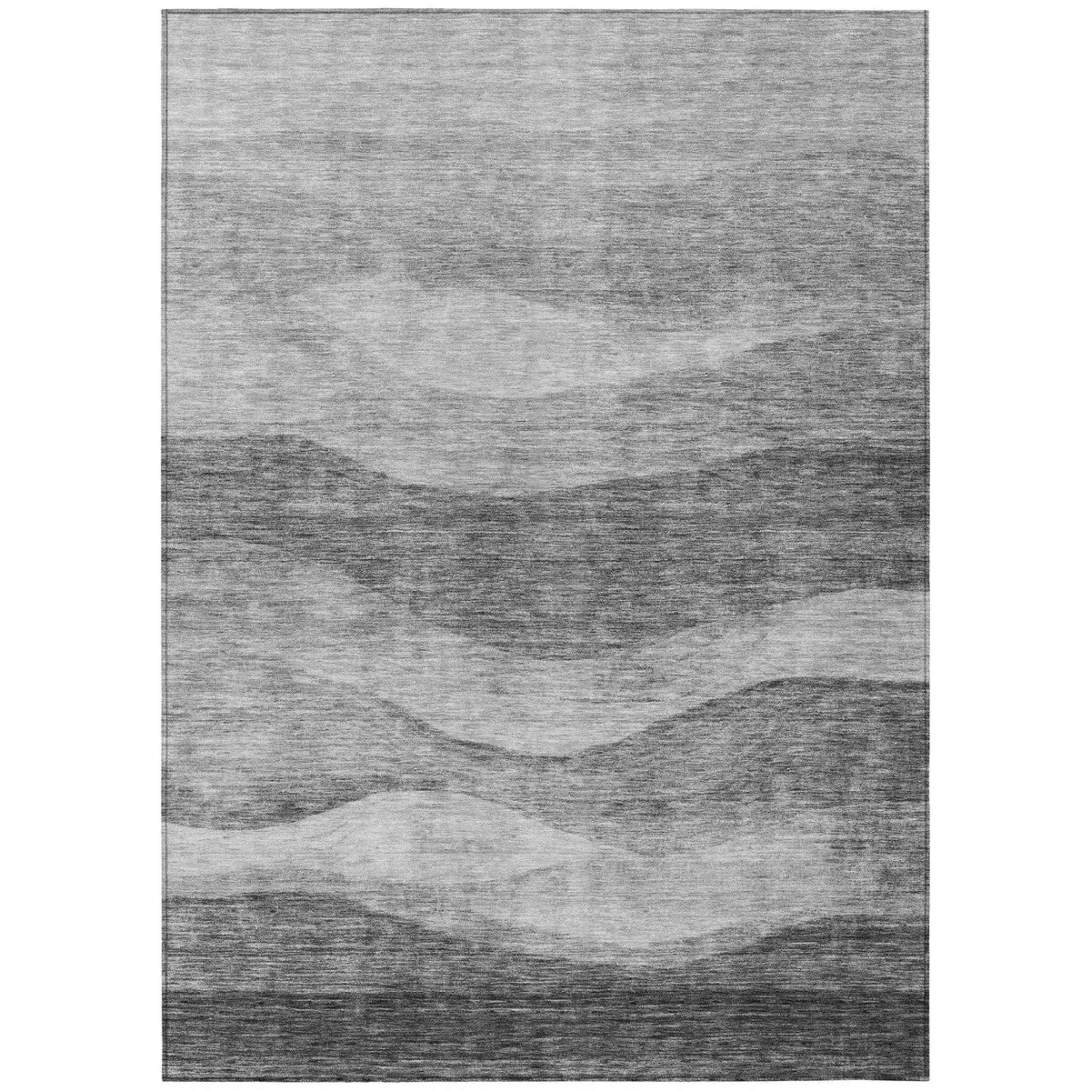 Tapis Chantille contemporain à vagues lavable en machine pour intérieur/extérieur