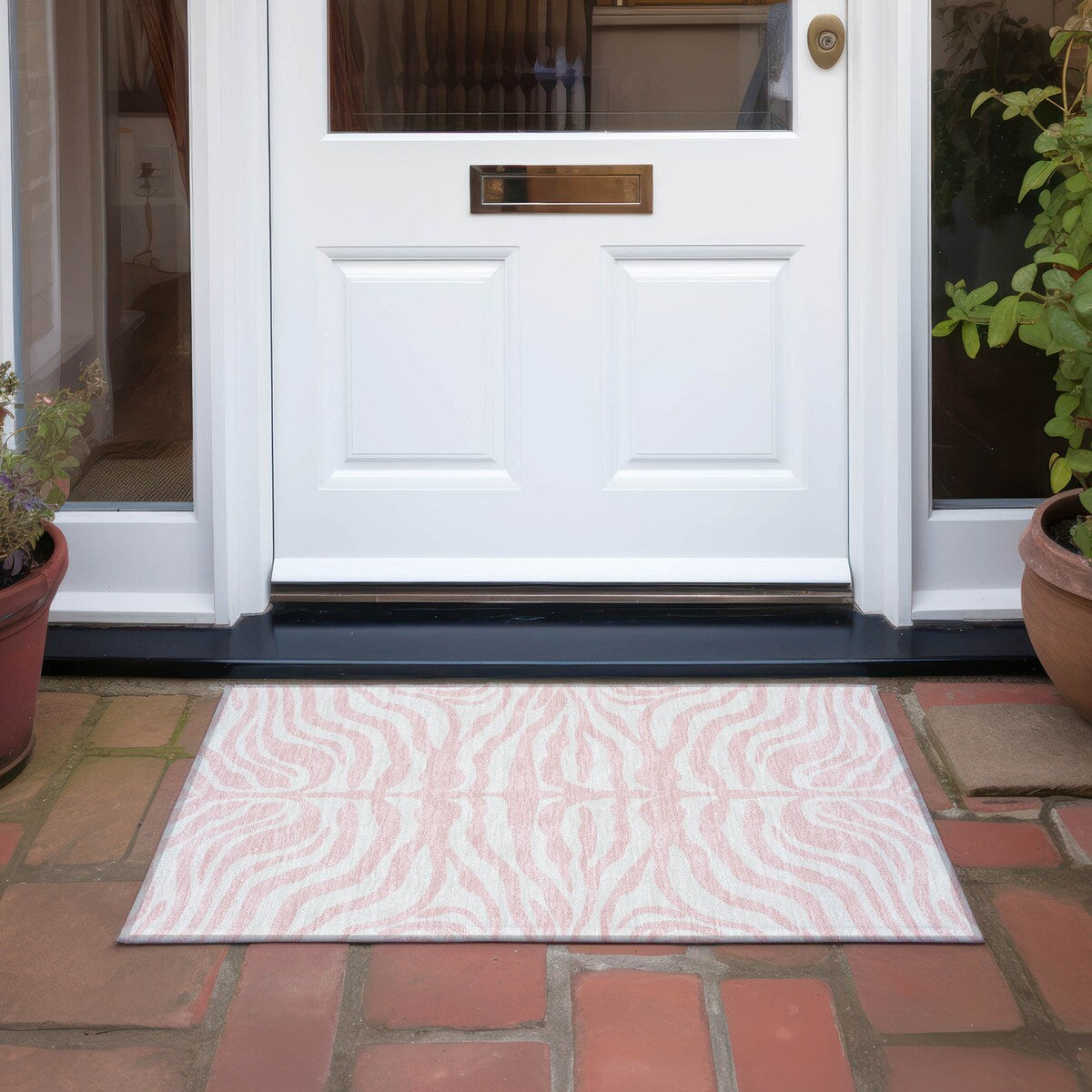 Tapis Chantille moderne à imprimé animal, lavable en machine, pour intérieur/extérieur