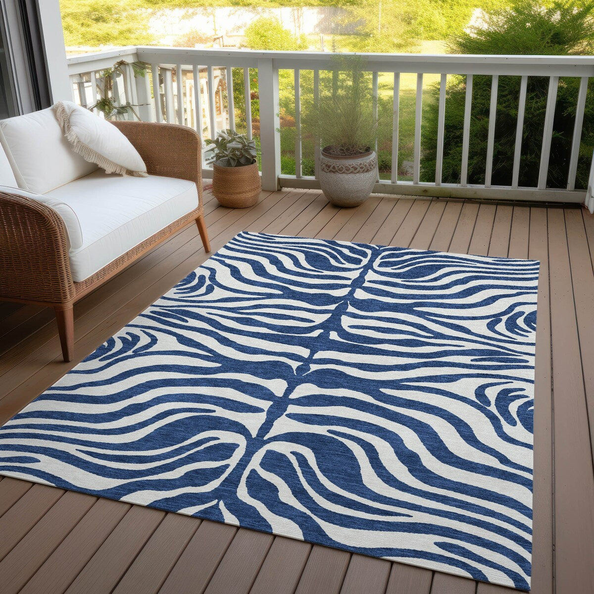 Tapis Chantille moderne à imprimé animal, lavable en machine, pour intérieur/extérieur