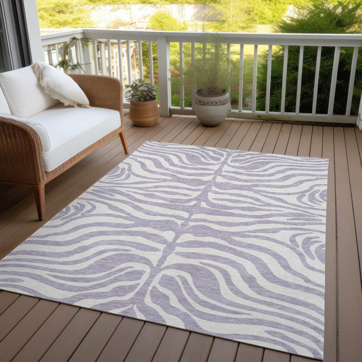 Tapis Chantille moderne à imprimé animal, lavable en machine, pour intérieur/extérieur
