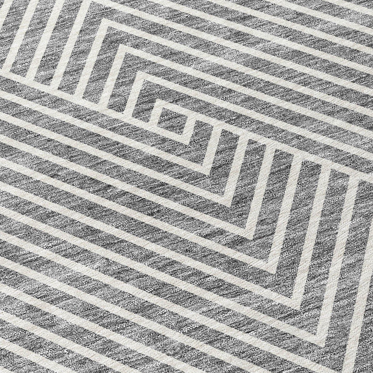 Tapis moderne Geo Chantille lavable en machine pour intérieur/extérieur