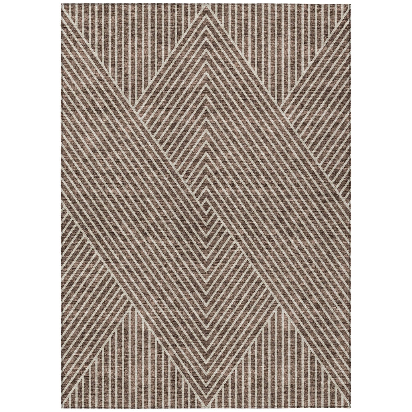 Tapis moderne Geo Chantille lavable en machine pour intérieur/extérieur