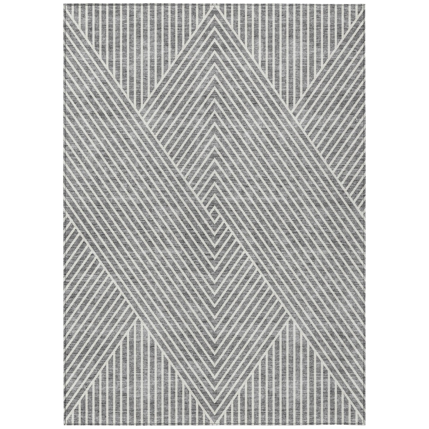 Tapis moderne Geo Chantille lavable en machine pour intérieur/extérieur