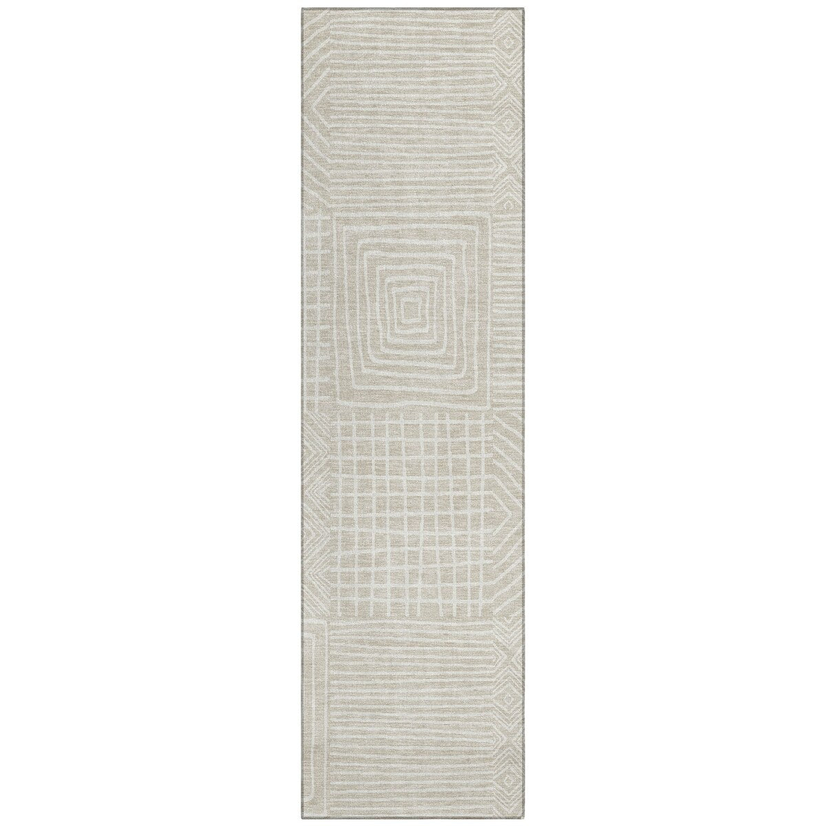 Tapis Chantille moderne en mosaïque lavable en machine pour intérieur/extérieur
