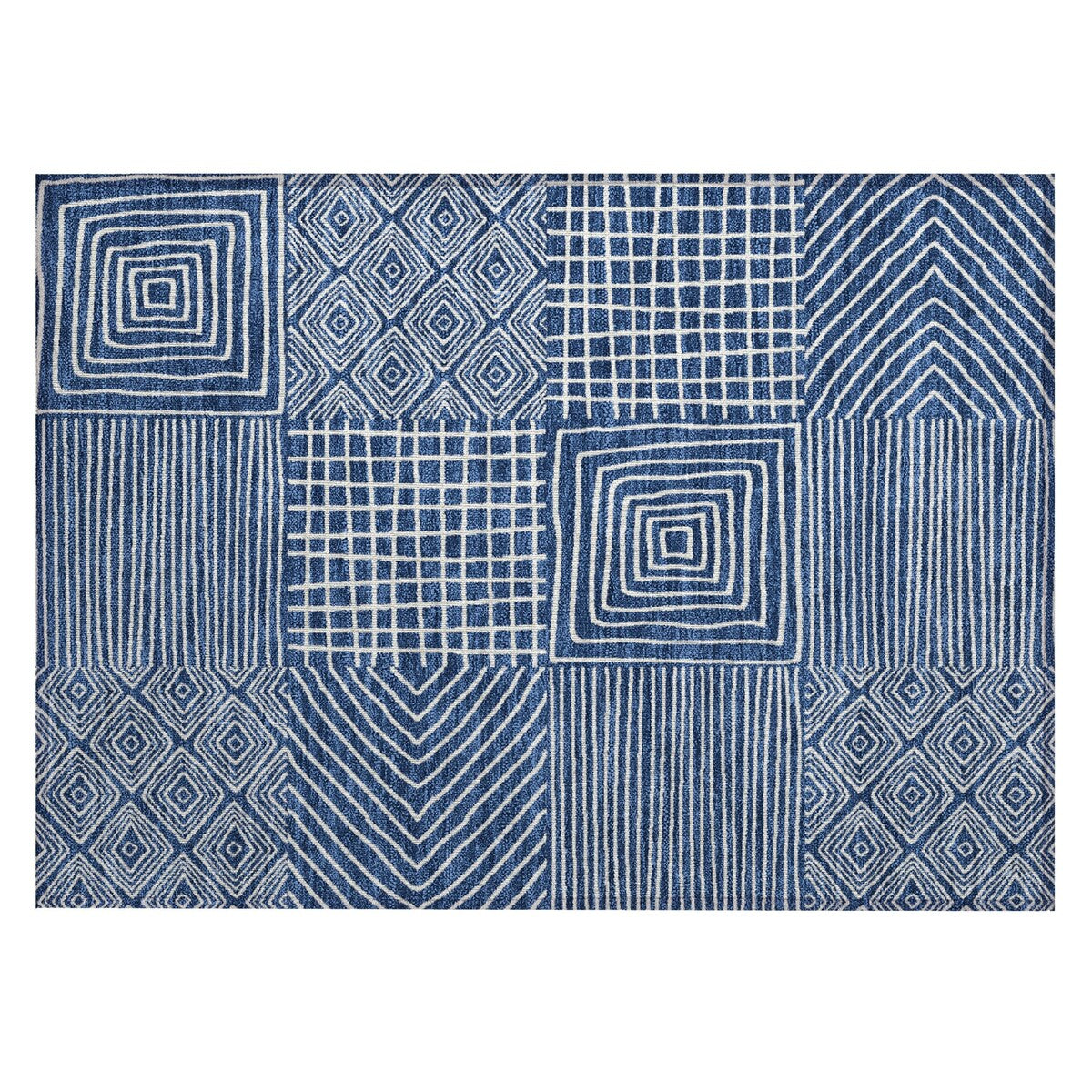 Tapis Chantille moderne en mosaïque lavable en machine pour intérieur/extérieur