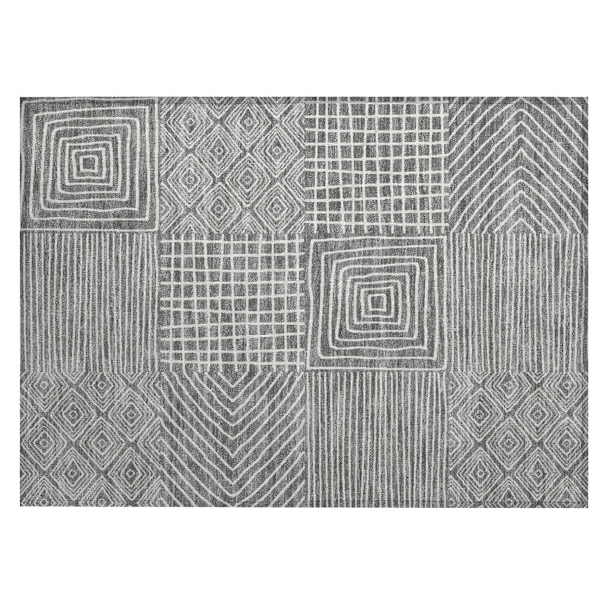 Tapis Chantille moderne en mosaïque lavable en machine pour intérieur/extérieur