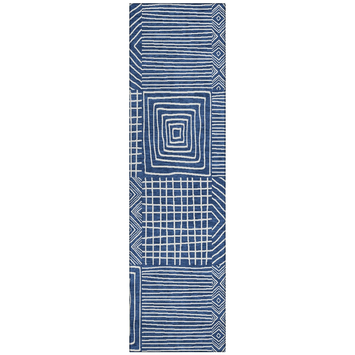 Tapis Chantille moderne en mosaïque lavable en machine pour intérieur/extérieur