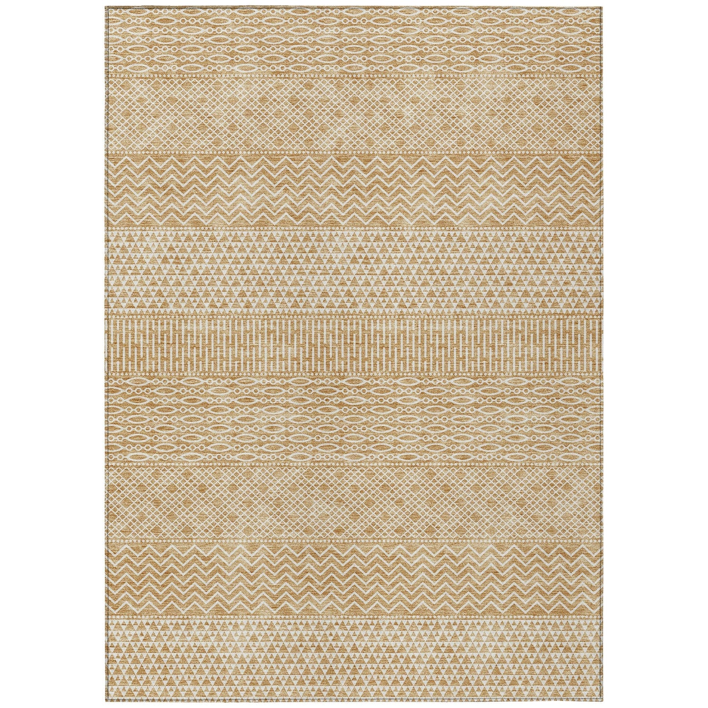 Tapis Chantille moderne à rayures lavable en machine pour intérieur/extérieur