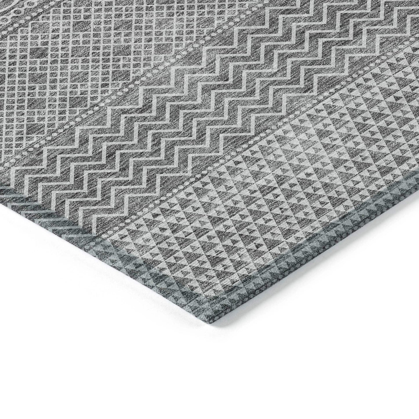Tapis Chantille moderne à rayures lavable en machine pour intérieur/extérieur