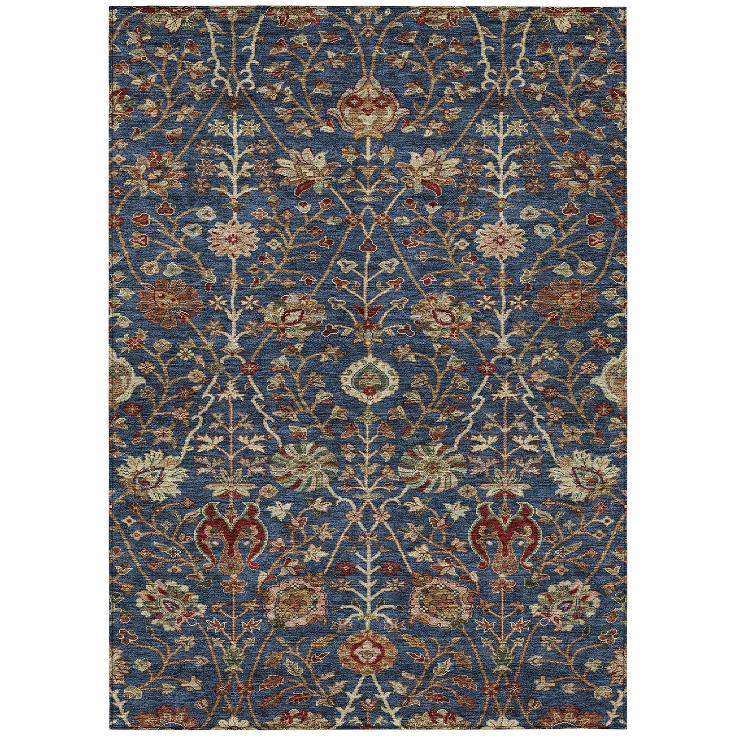 Tapis traditionnel Kashan Chantille lavable en machine pour intérieur/extérieur