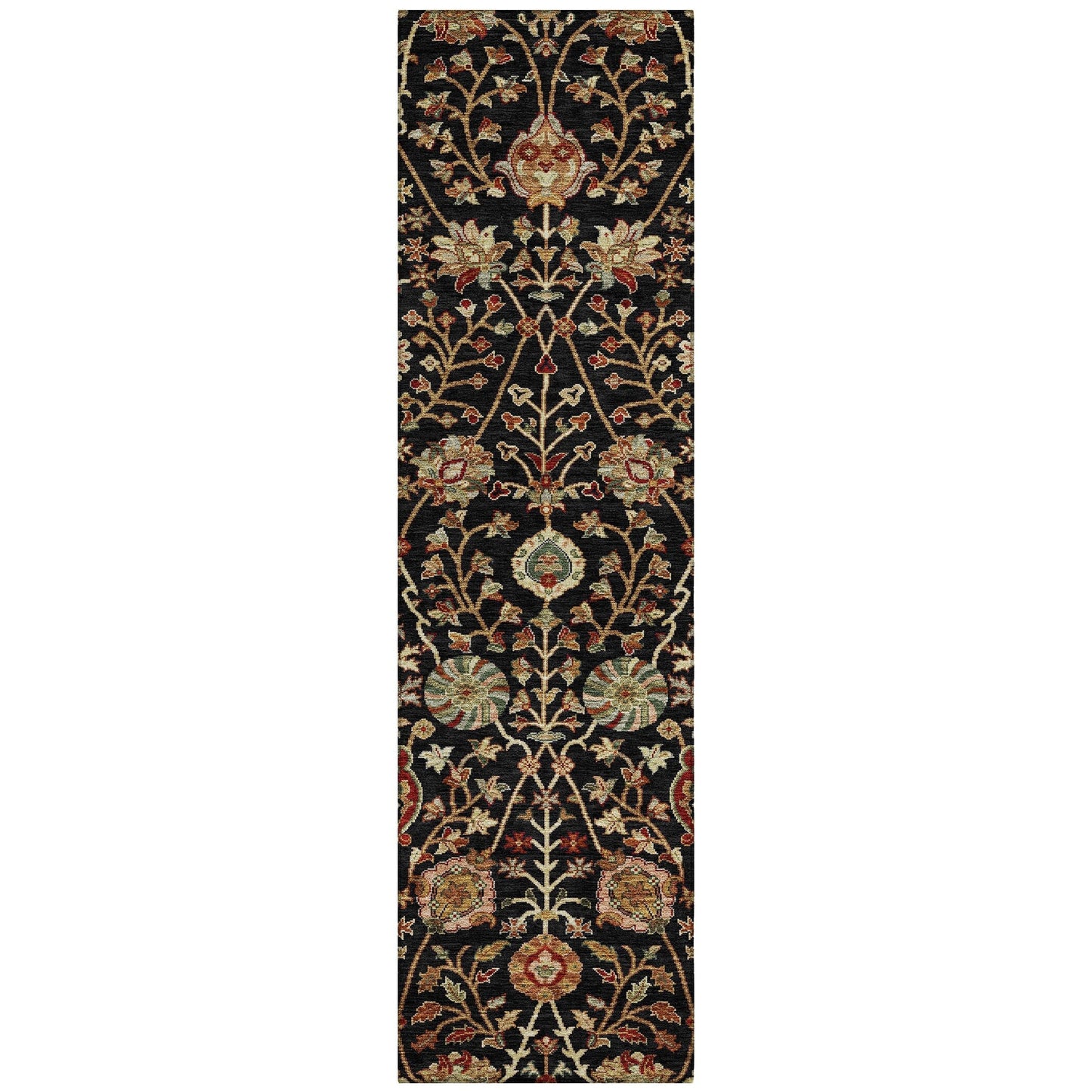 Tapis traditionnel Kashan Chantille lavable en machine pour intérieur/extérieur