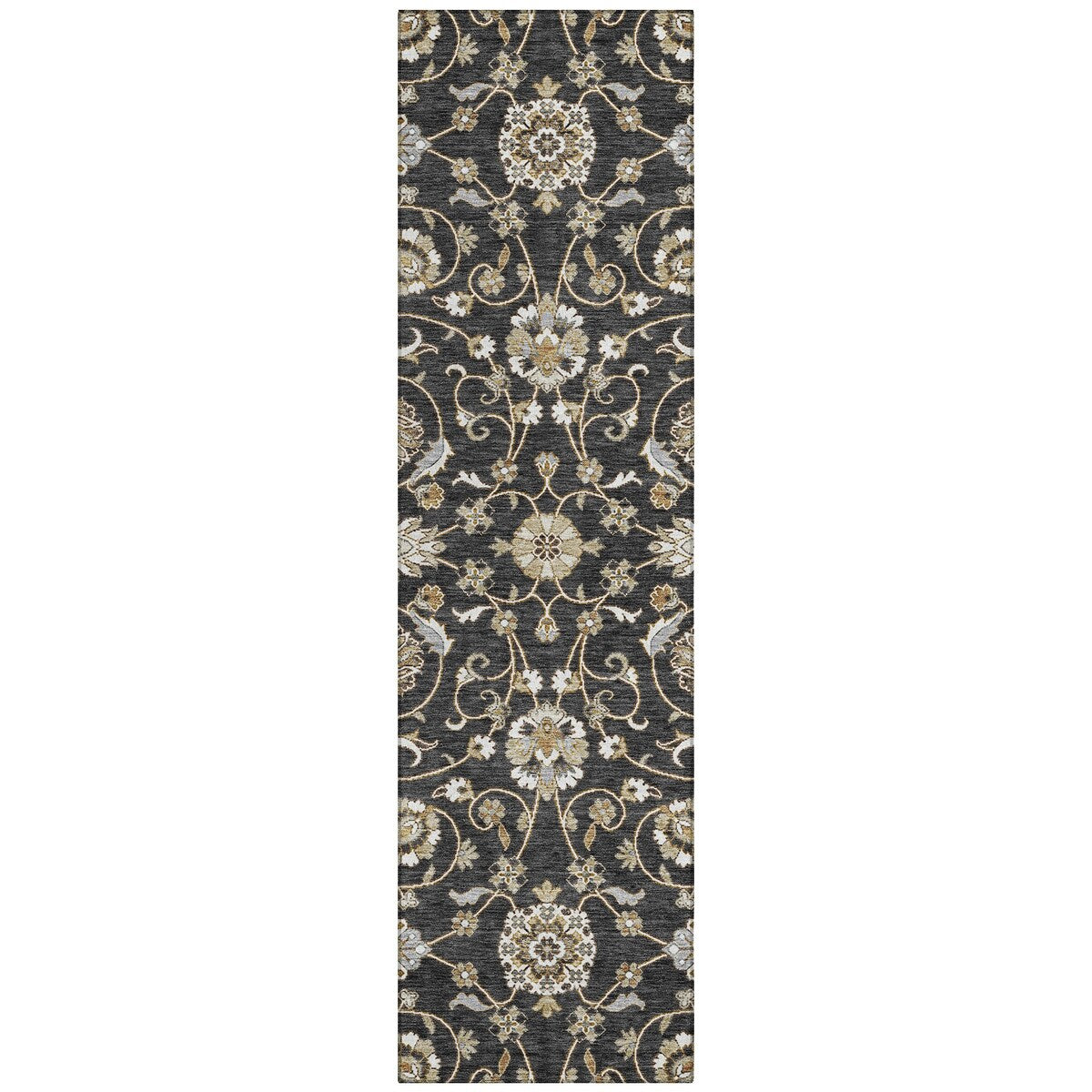 Tapis traditionnel Kashan Chantille lavable en machine pour intérieur/extérieur