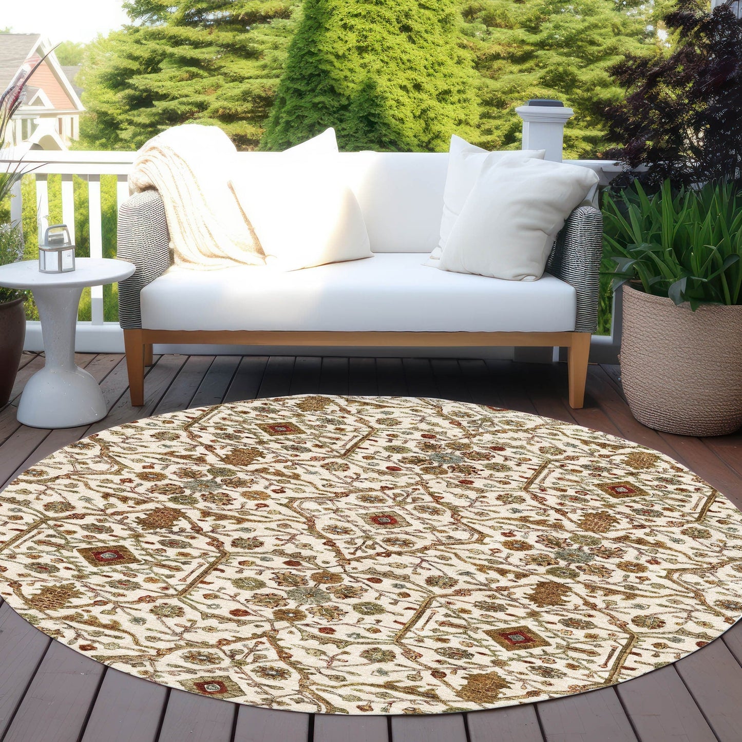 Tapis persan traditionnel Chantille lavable en machine pour intérieur/extérieur