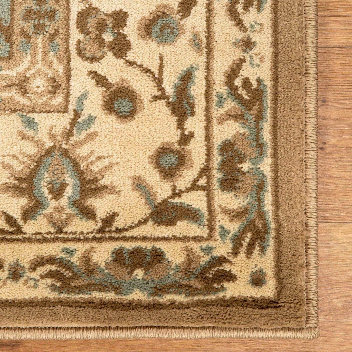 Tapis d'intérieur ou de couloir traditionnel à motif floral Palmyra de qualité supérieure