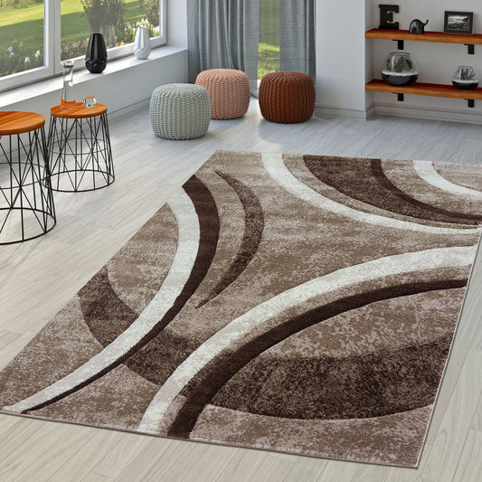 Tapis moderne pour salon au design abstrait