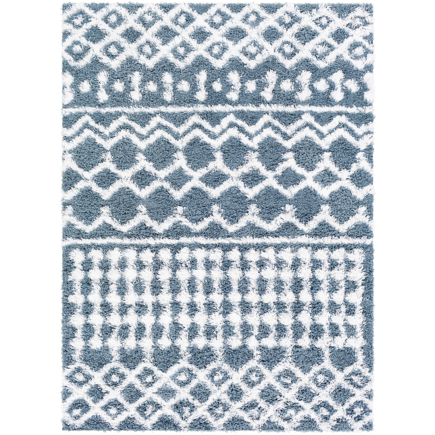 Tapis à poils longs géométrique marocain Newton de Livabliss