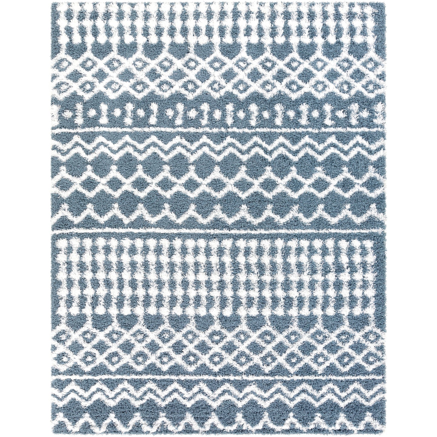 Tapis à poils longs géométrique marocain Newton de Livabliss