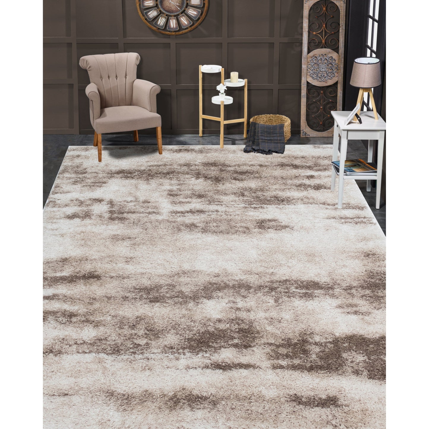 Noori Rug Lux Madison Tapis à poils longs abstrait 5,1 cm