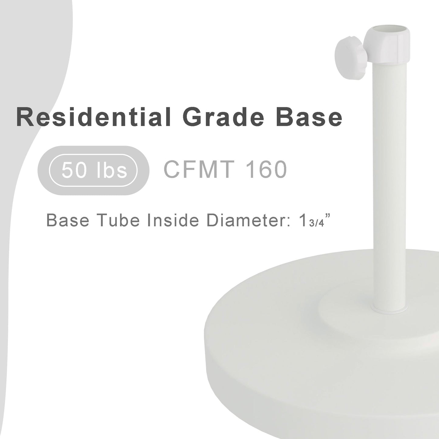North Bend 50-pound Round Concrete Weighted Powdercoated Steel Umbrella Base by Havenside Home
