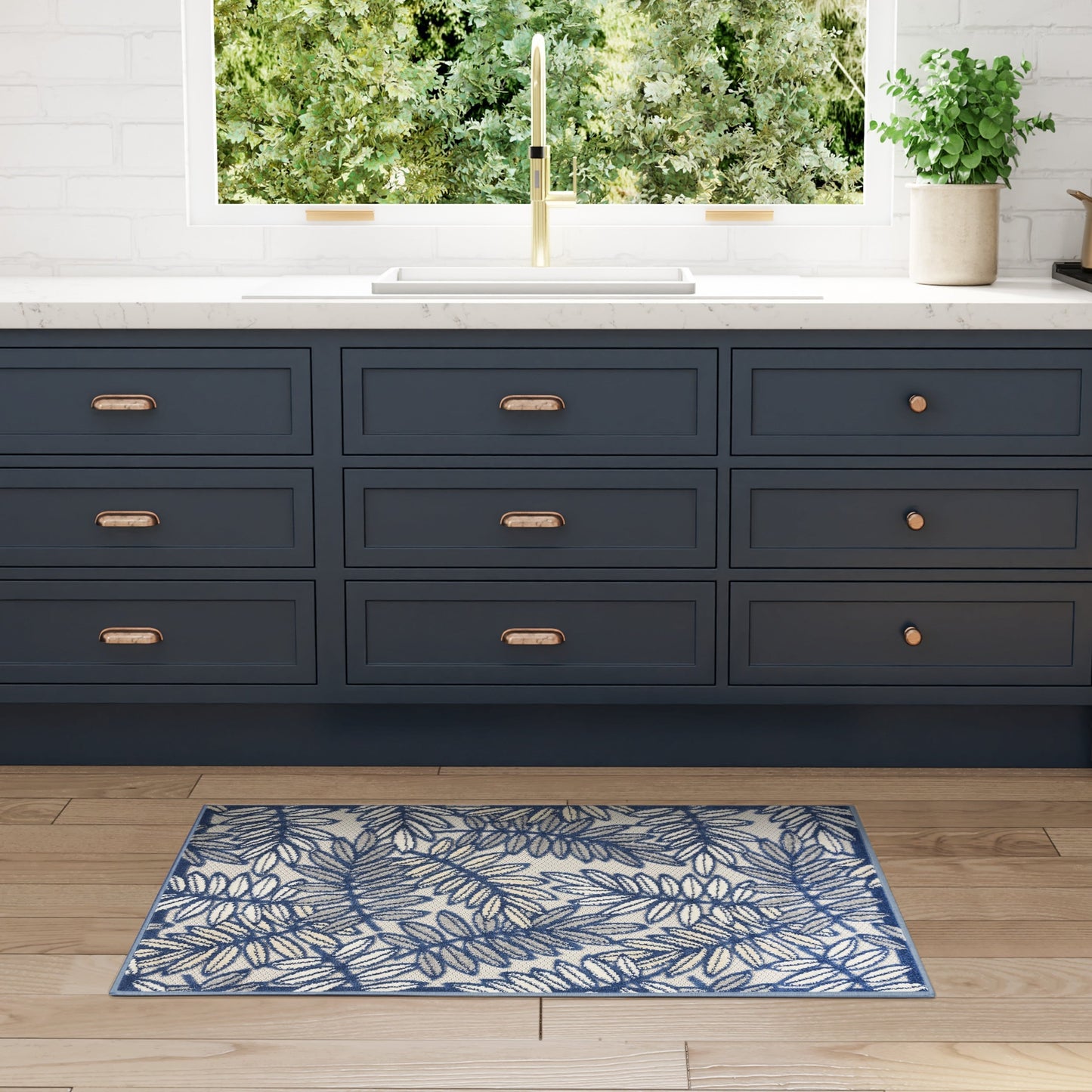 Tapis floral d'intérieur/extérieur Nourison Alice