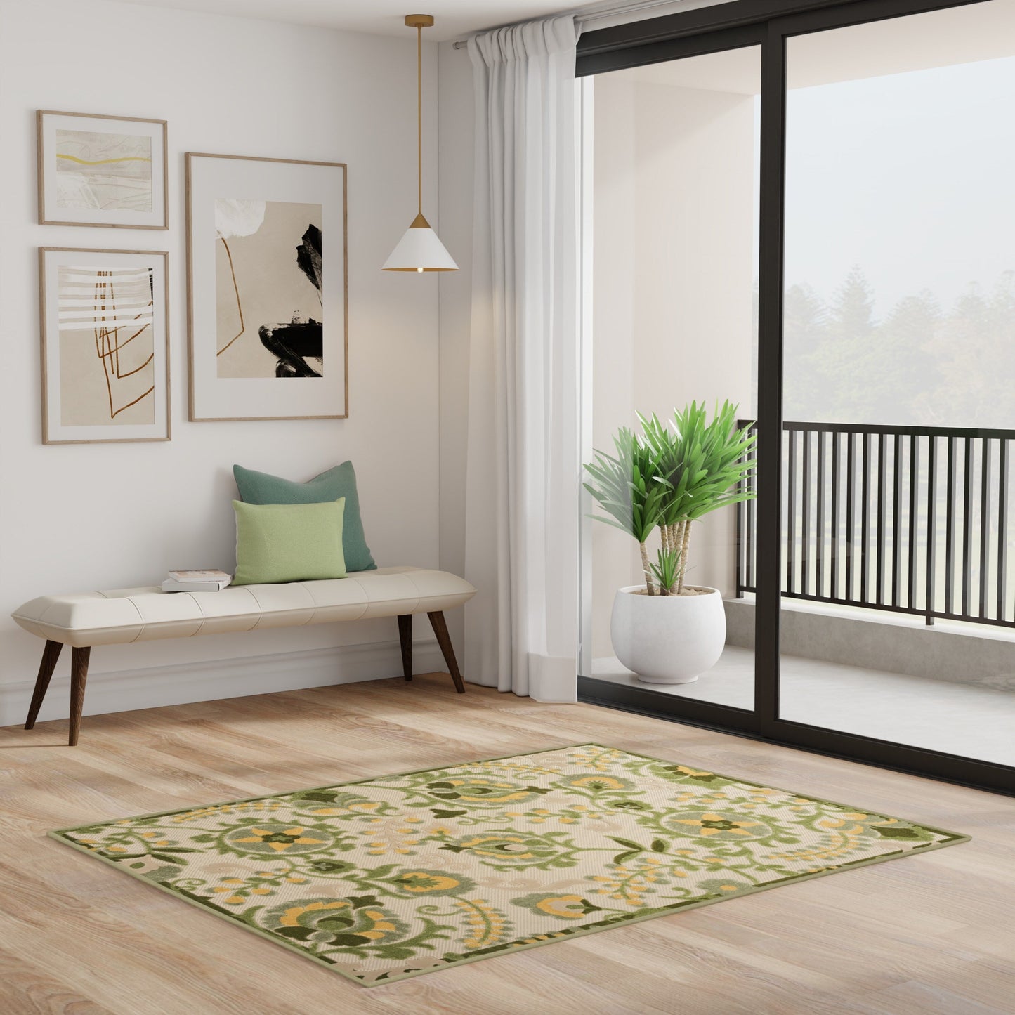 Tapis floral d'intérieur/extérieur Nourison Alice