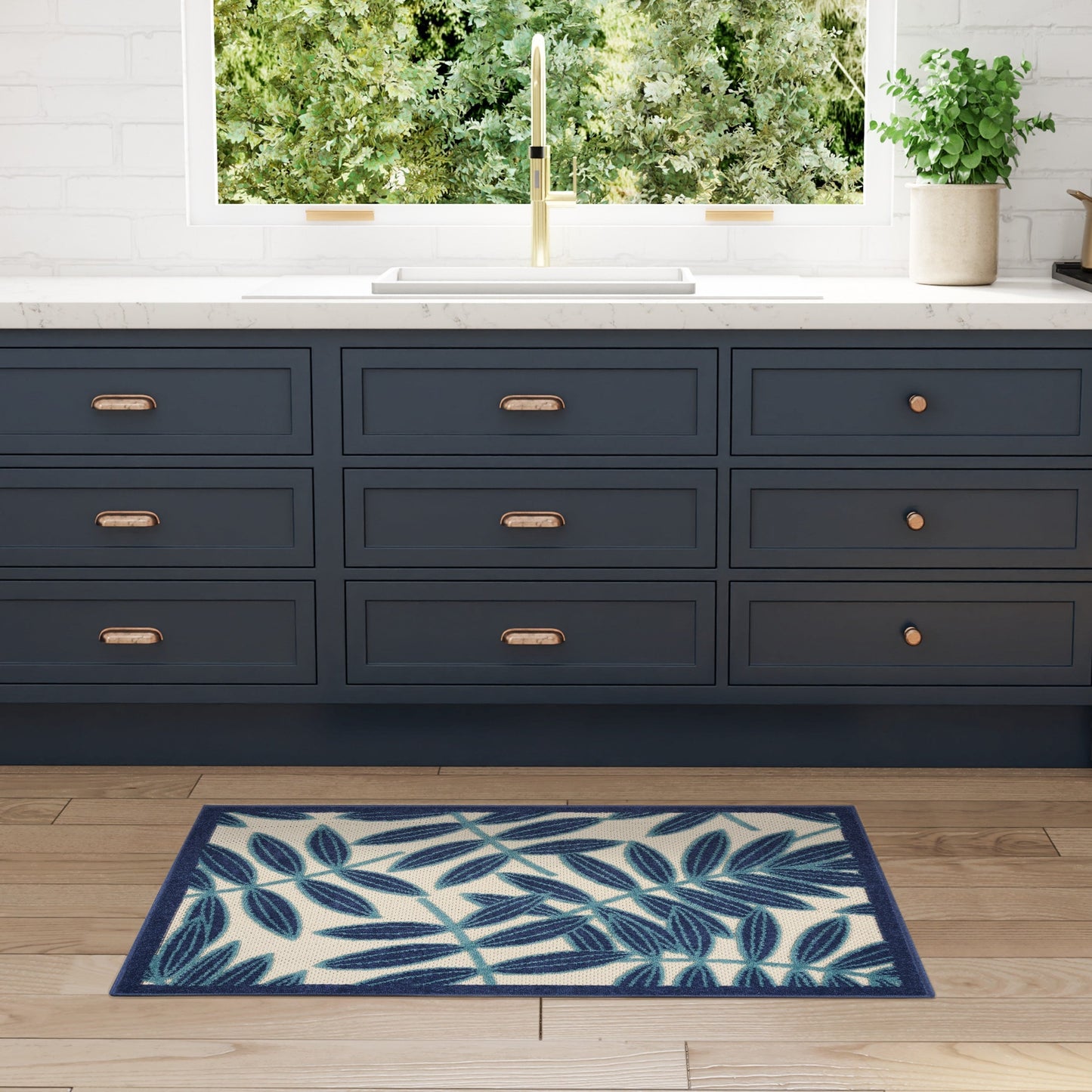 Tapis floral d'intérieur/extérieur Nourison Alice