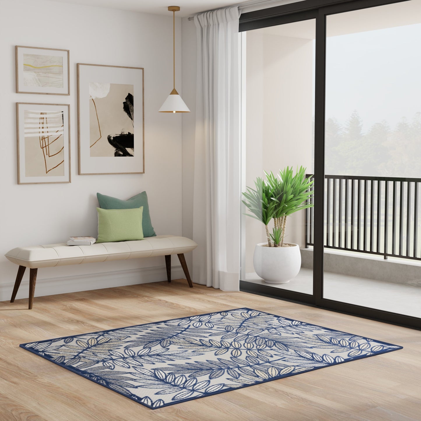 Tapis floral d'intérieur/extérieur Nourison Alice