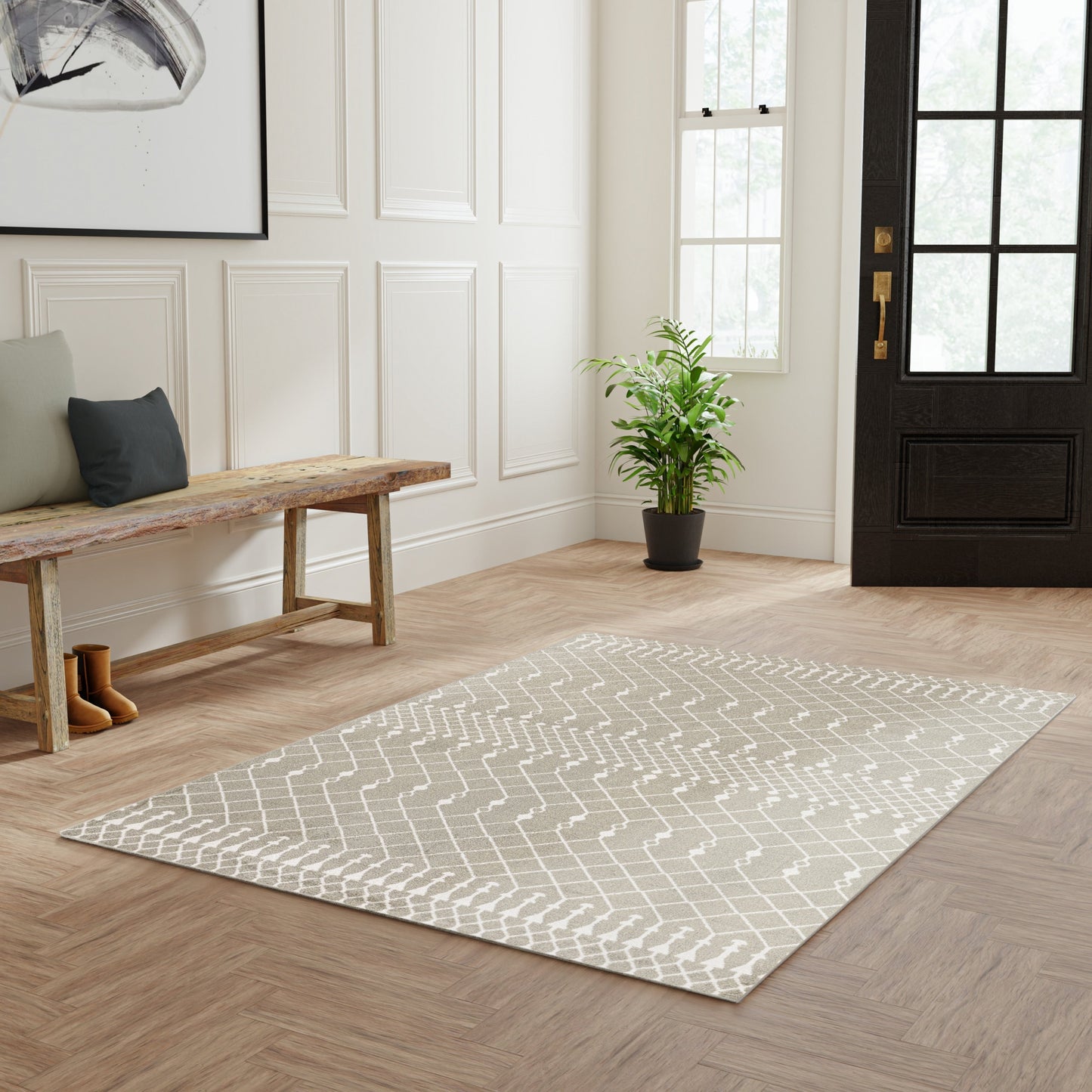Tapis marocain lavable en machine Nourison Astra
