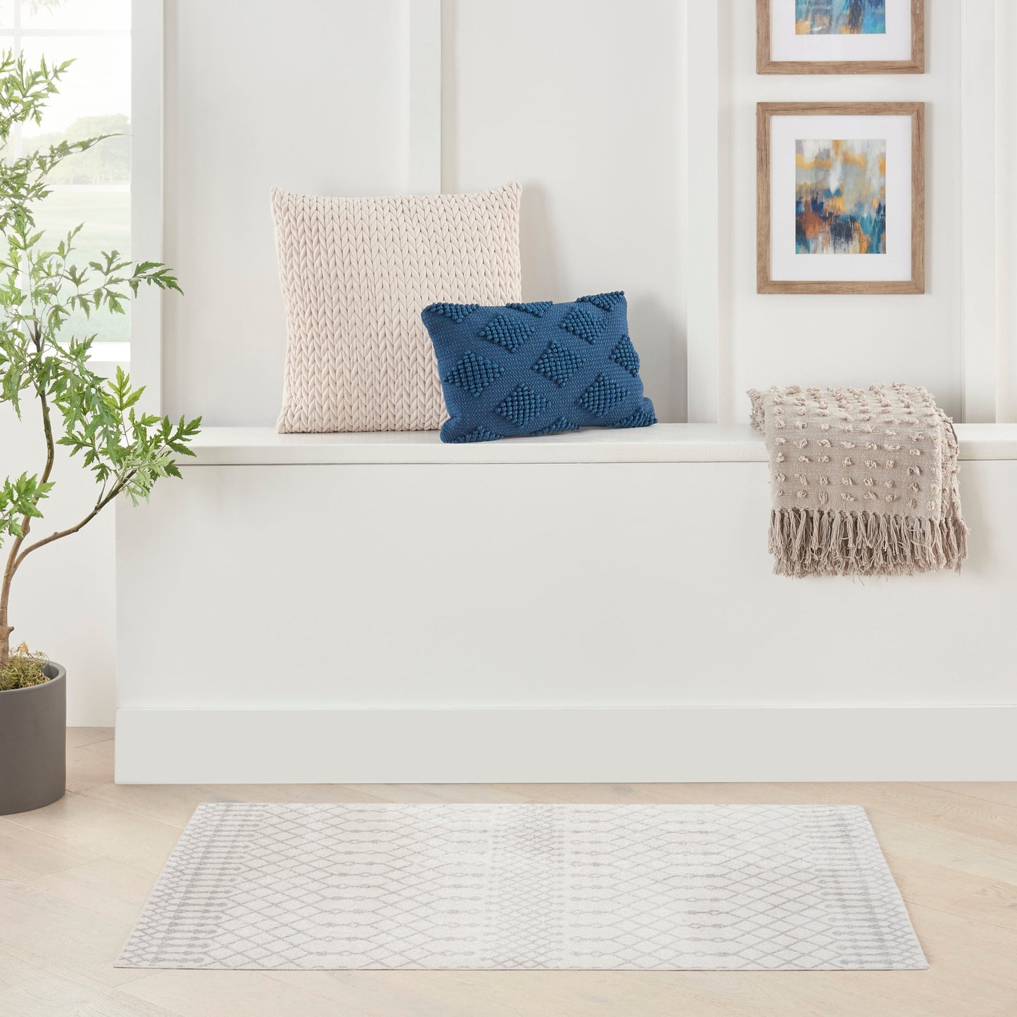 Tapis marocain lavable en machine Nourison Astra