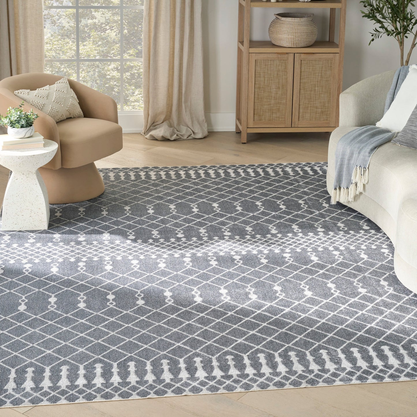 Tapis marocain lavable en machine Nourison Astra