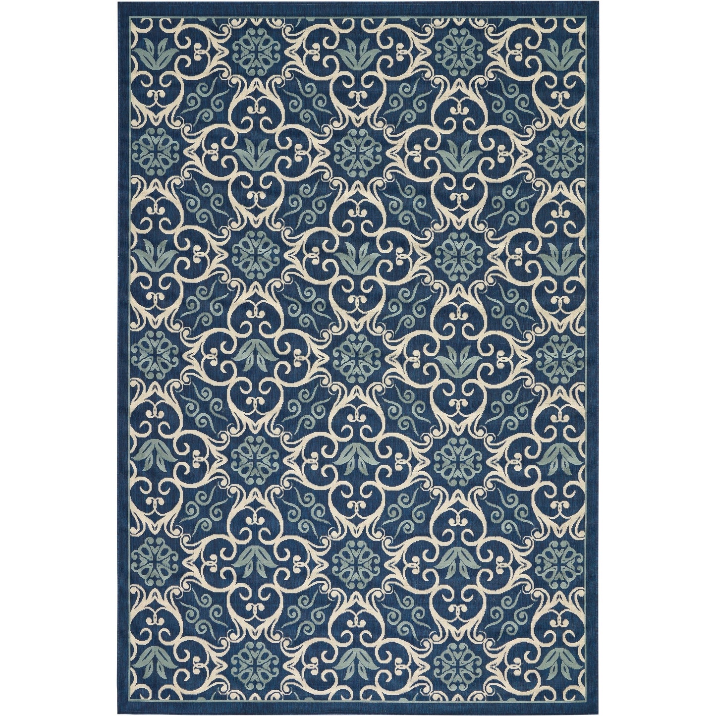 Tapis d'intérieur/extérieur géométrique floral des Caraïbes Nourison