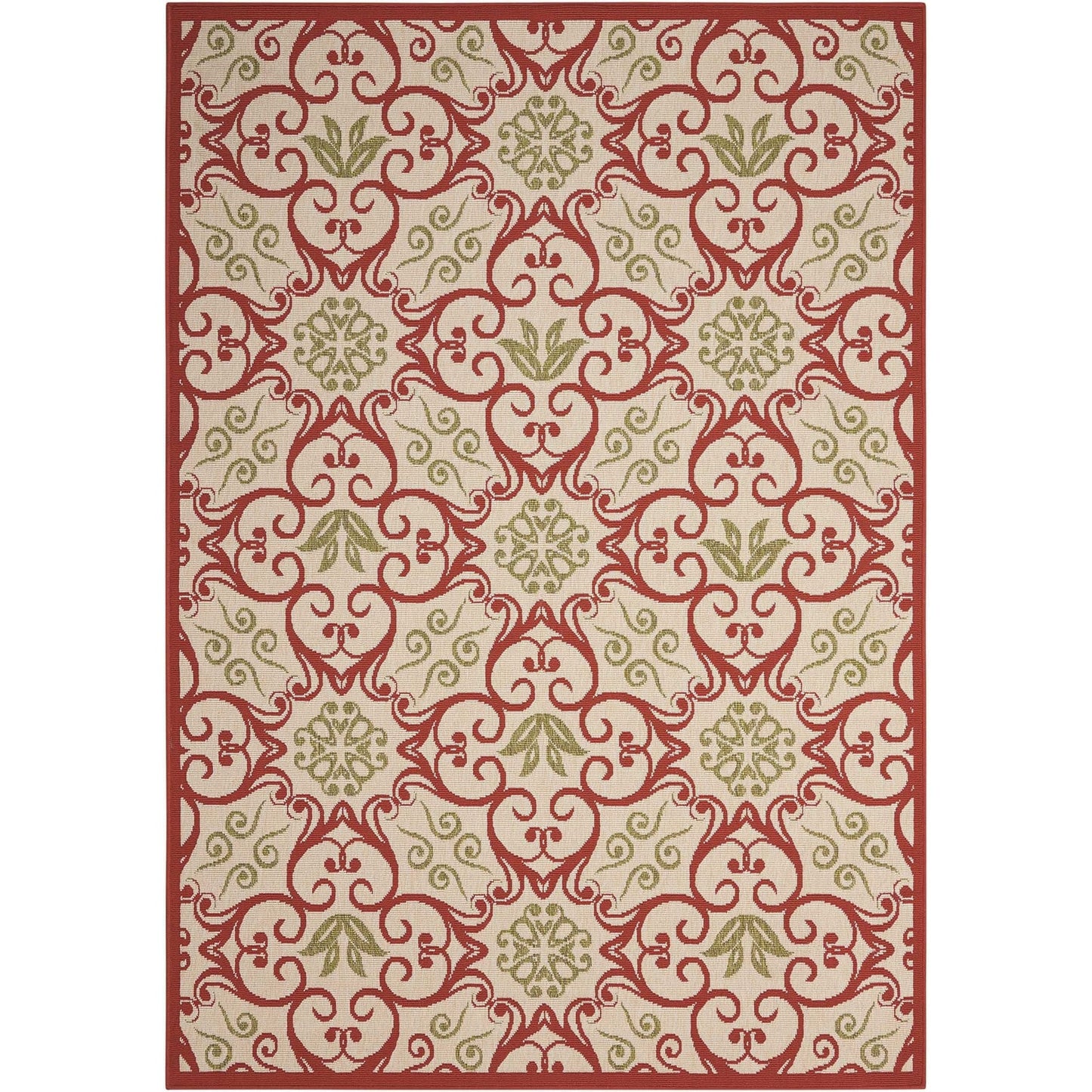 Tapis d'intérieur/extérieur géométrique floral des Caraïbes Nourison