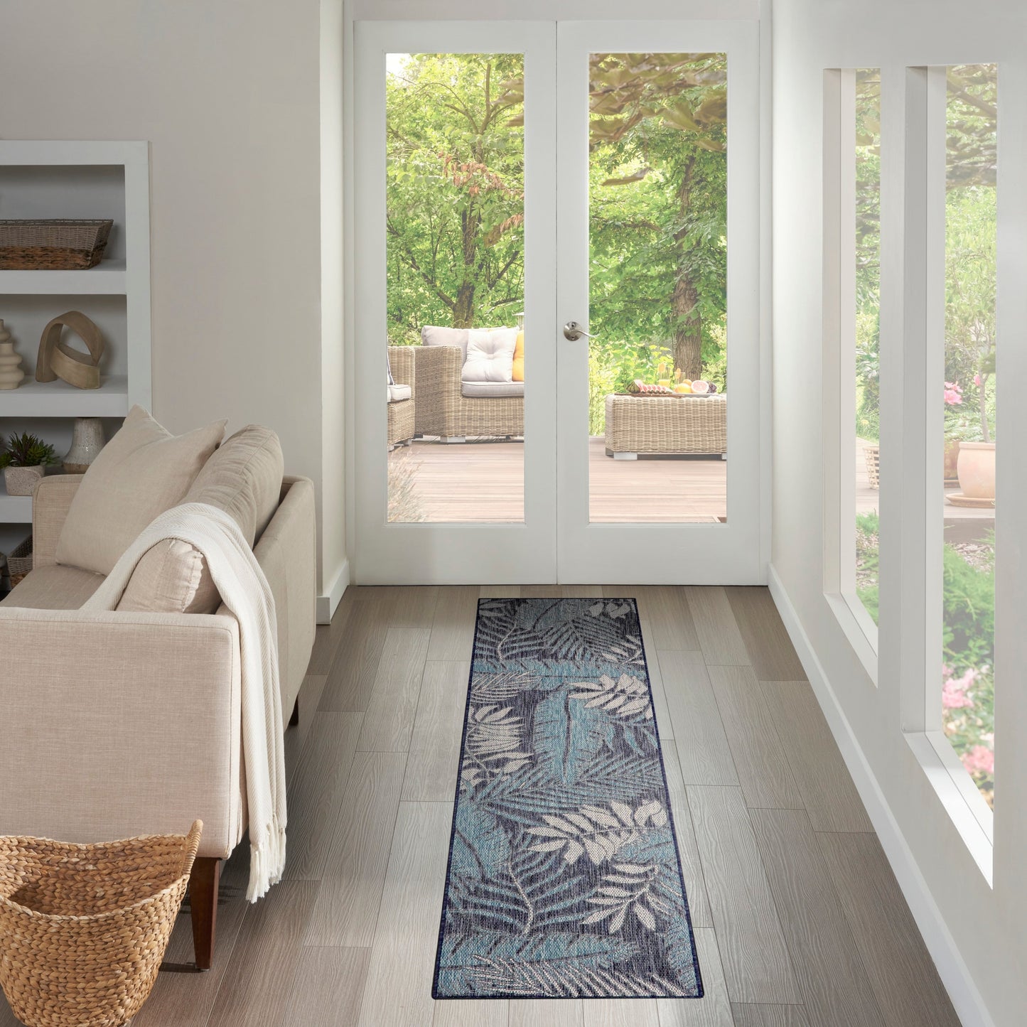 Tapis d'intérieur/extérieur nature Nourison Garden Oasis