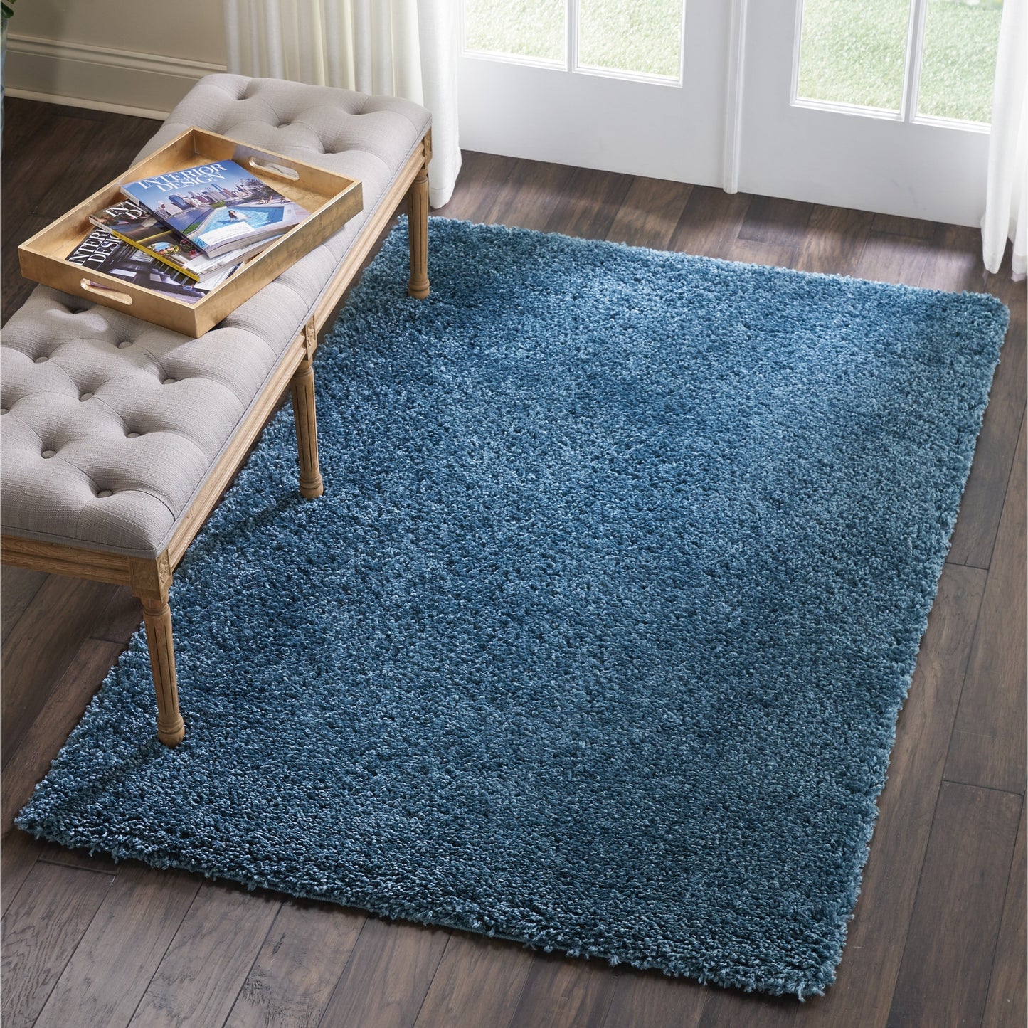 Tapis moderne en peluche solide Nourison Malibu Shag