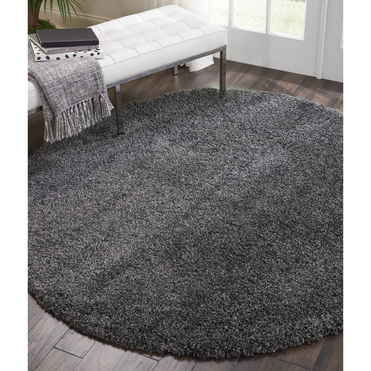 Tapis moderne en peluche solide Nourison Malibu Shag