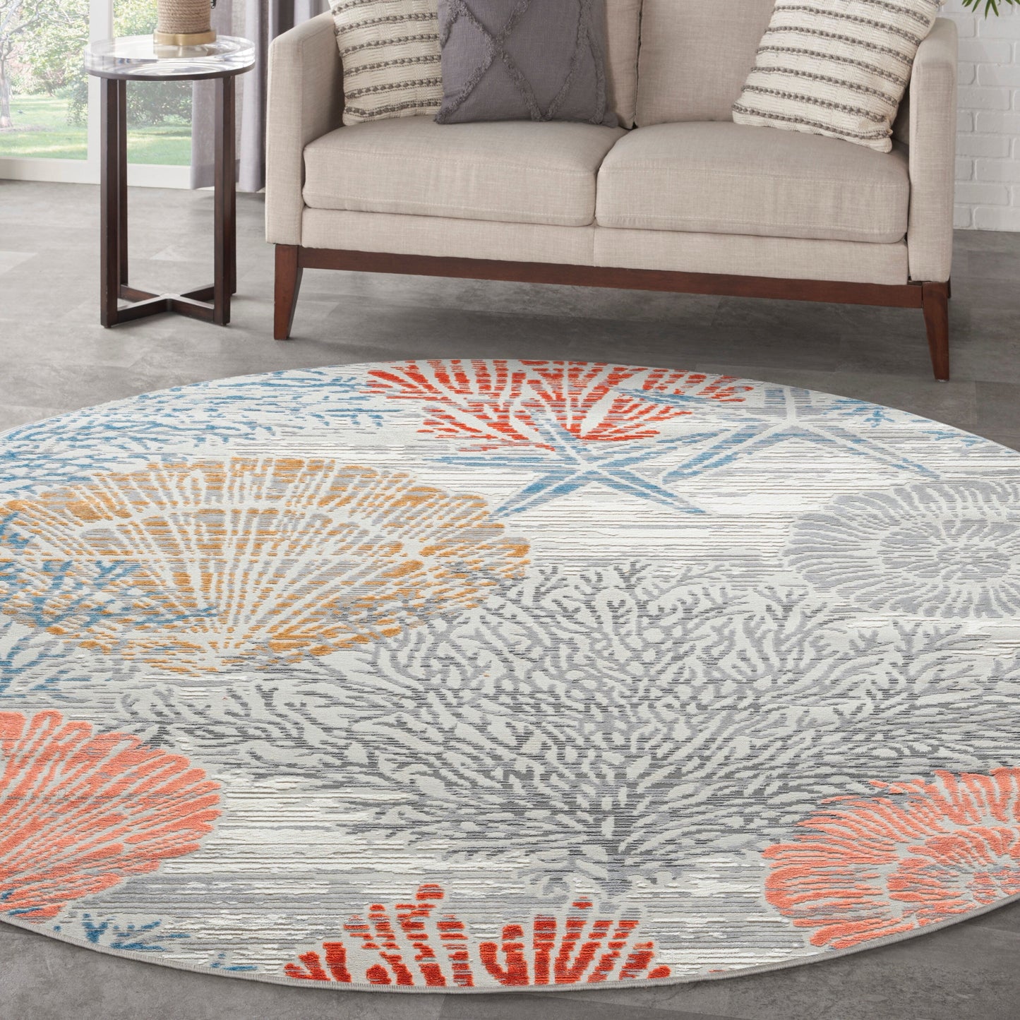 Tapis Nourison Pompéi Coastal Beach Coquillages et corail