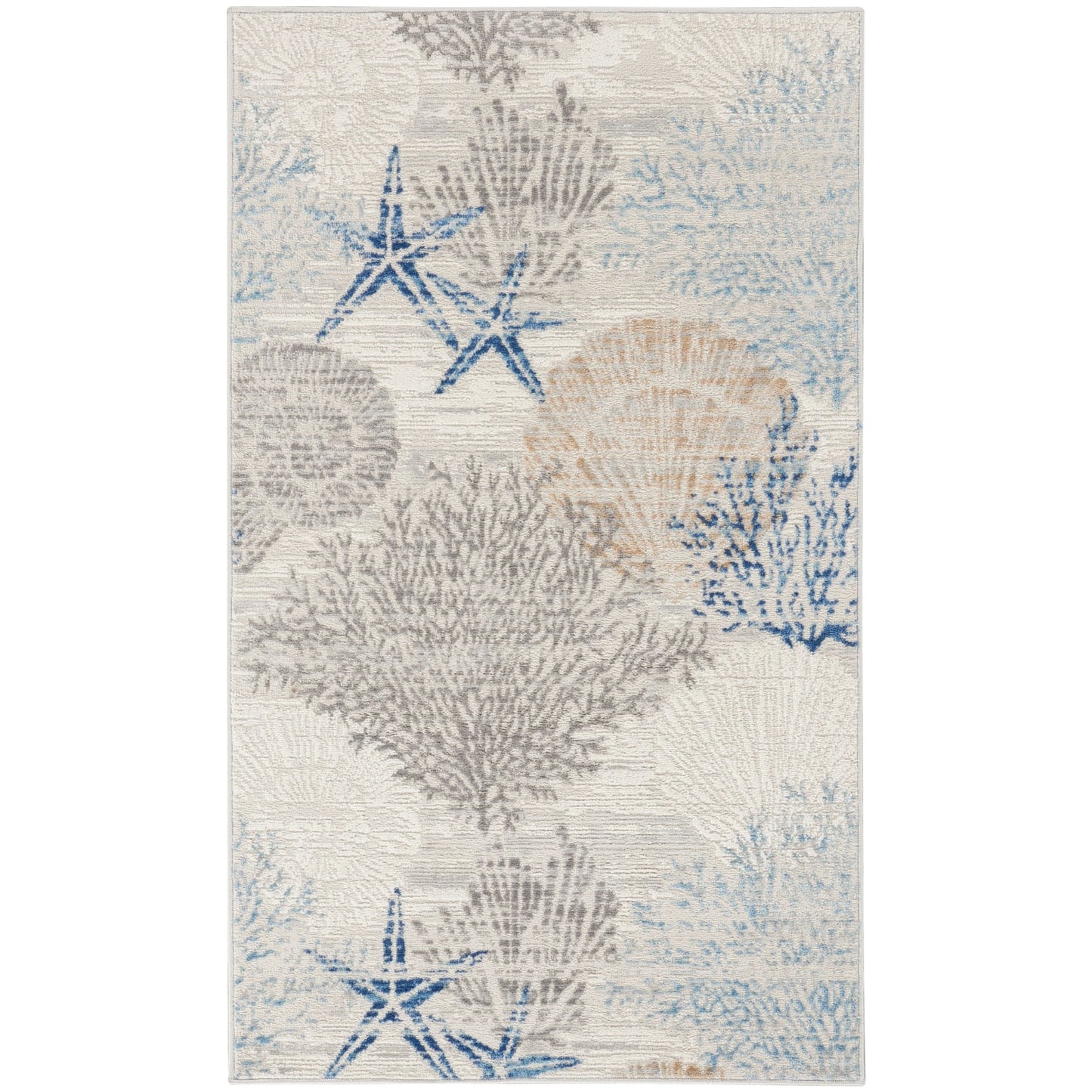 Tapis Nourison Pompéi Coastal Beach Coquillages et corail
