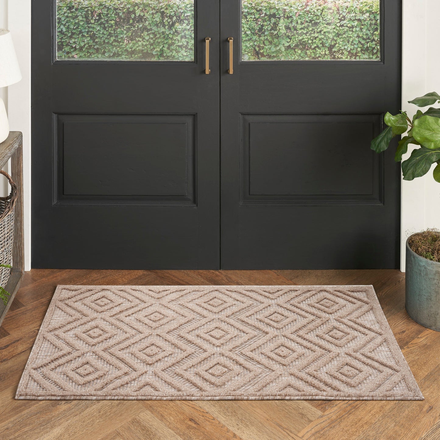 Nourison Versatile Indoor/Outdoor Geometric Flatweave Area Rug