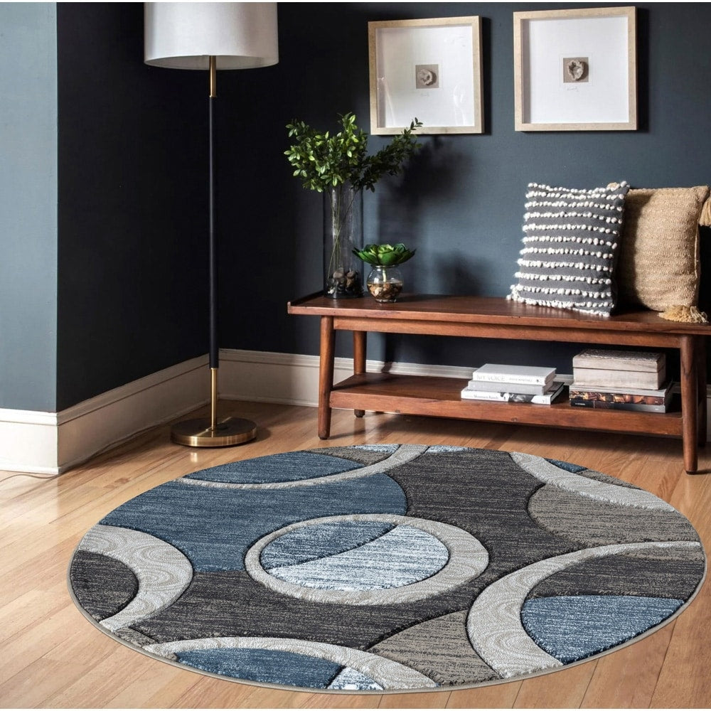 Tapis à motifs géométriques abstraits de la collection Orelsi